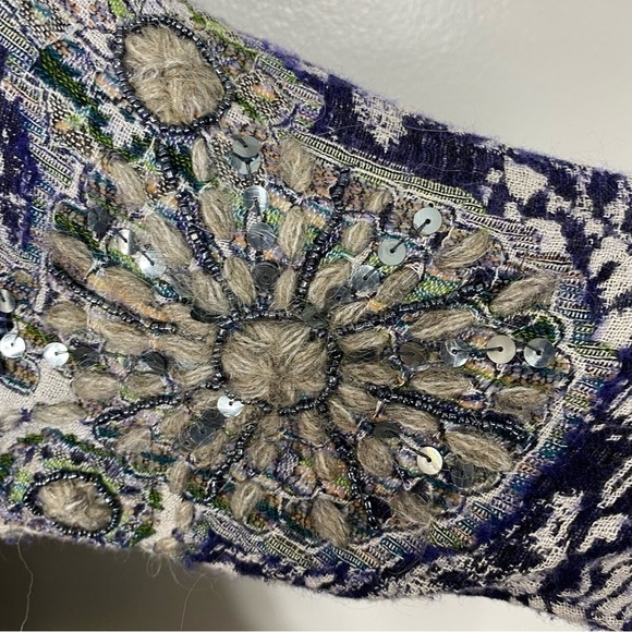 SOFT SURROUNDINGS Emory Cardi SEQUIN FRINGE JACKET EMBROIDERY Cardigan - Picture 10 of 12